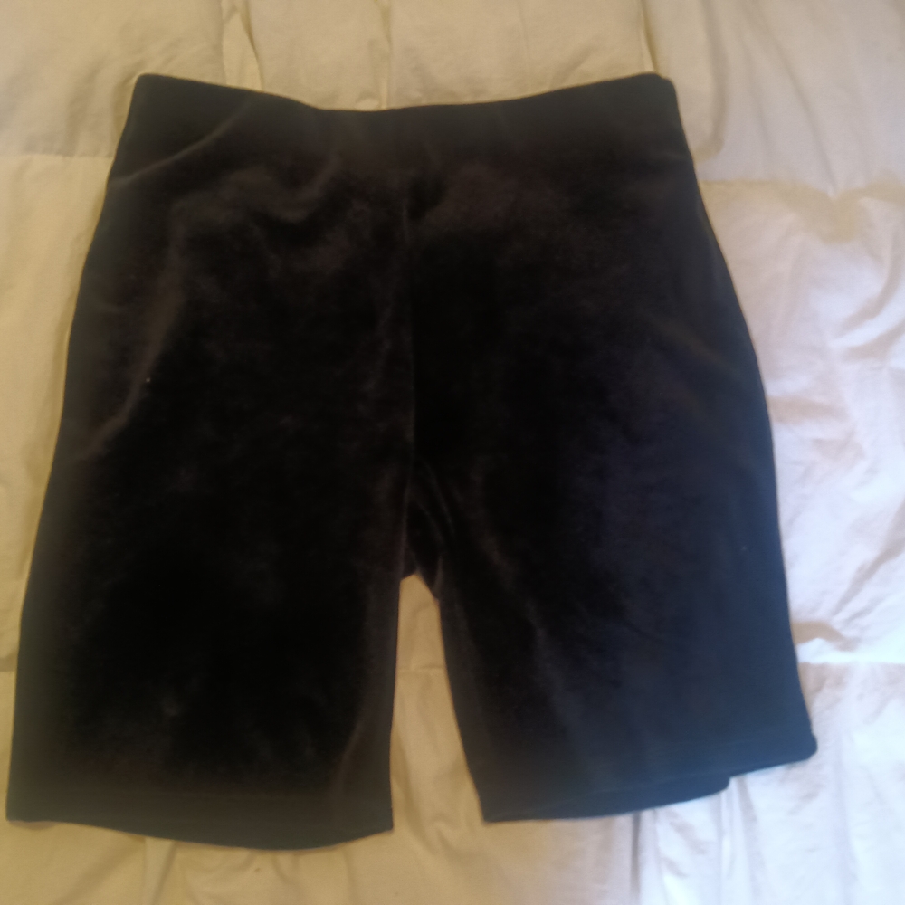 Black Velour Juicy Couture Bike Shorts